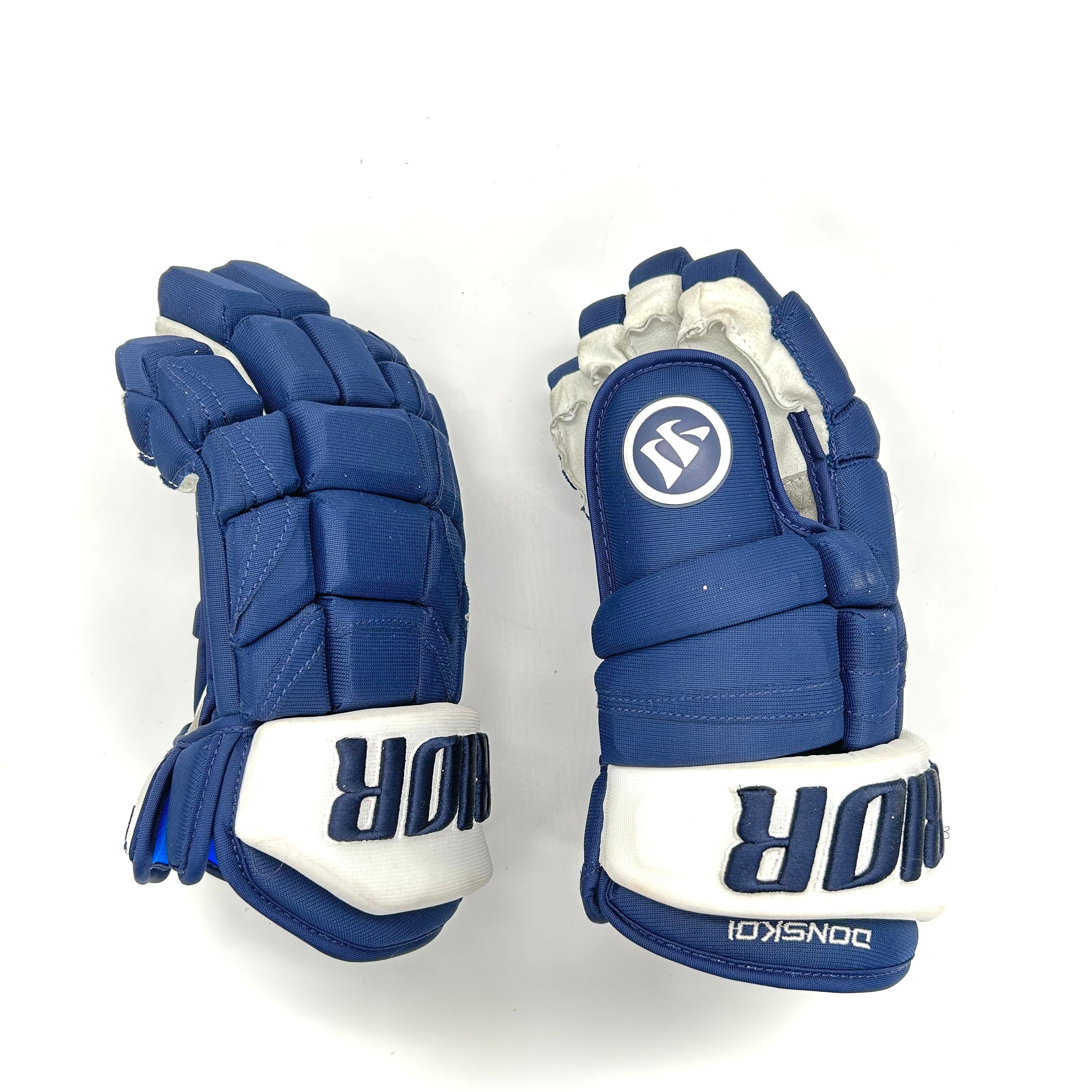 Warrior Covert QR1 Pro – Gant professionnel NHL – Joonas Donskoi (bleu marine/blanc)